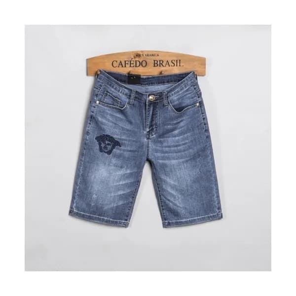Versace Mens Medusa Logo Casual Half Pants Blue -… - 1