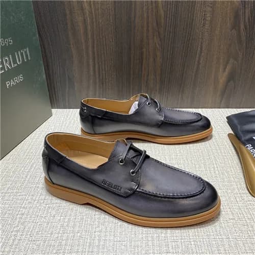 Berluti 2021 Men's Leather Derby Shoes,BERTS02… - 1