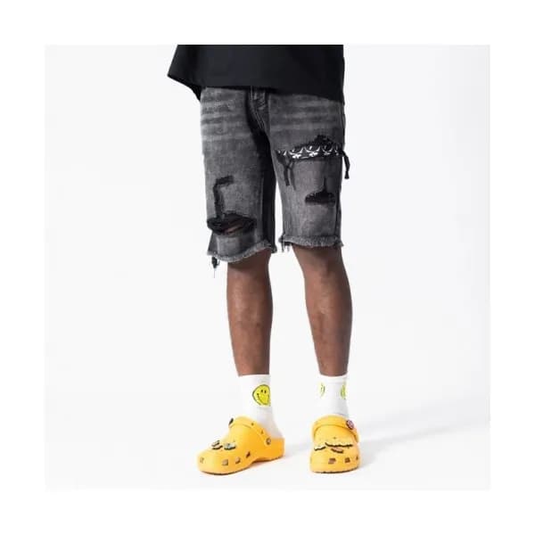 Amiri Mens Casual Denim Half Pants Black - 아미리 202… - 1