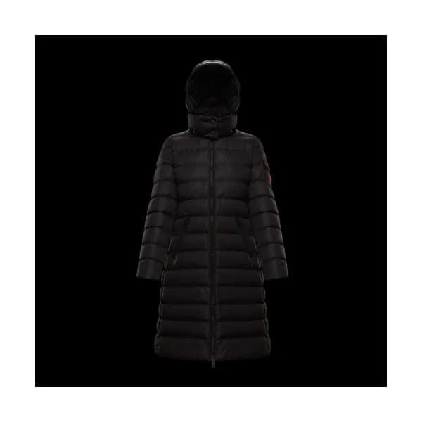Moncler Womens Logo Casual Down Jackets Black - 몽… - 1