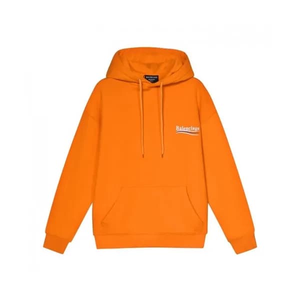 Balenciaga Mm/Wm Logo Cotton Hoodie Orange - 발렌시아… - 1