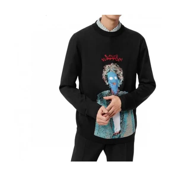 Louis vuitton Mens Casual Wool Sweaters Black - 루… - 1