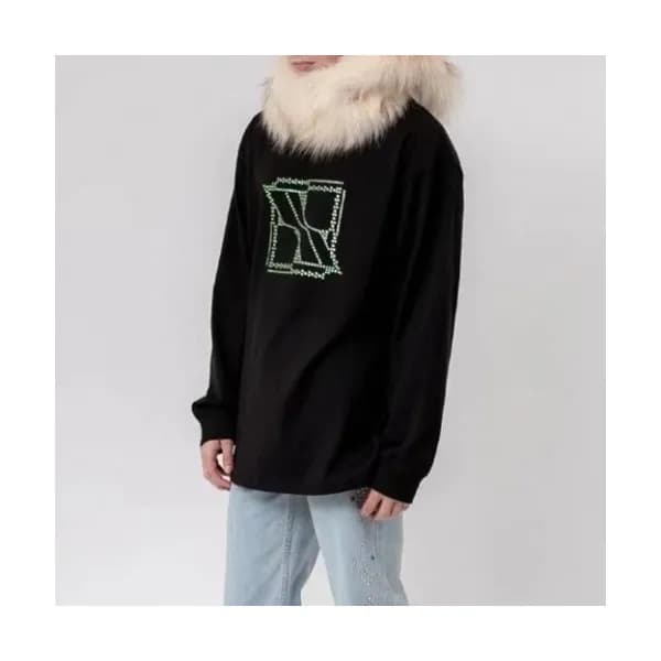 WELLDONE Mm/Wm Retro Logo Crew-neck Tshirts Black… - 1