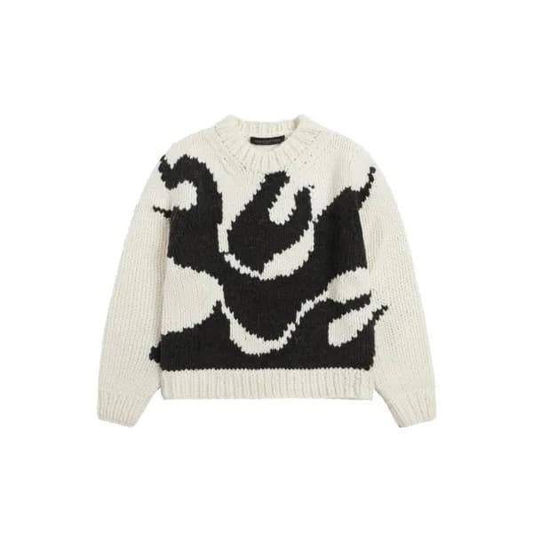 Louis vuitton Unisex Casual Sweaters Ivory - 루이비통… - 1