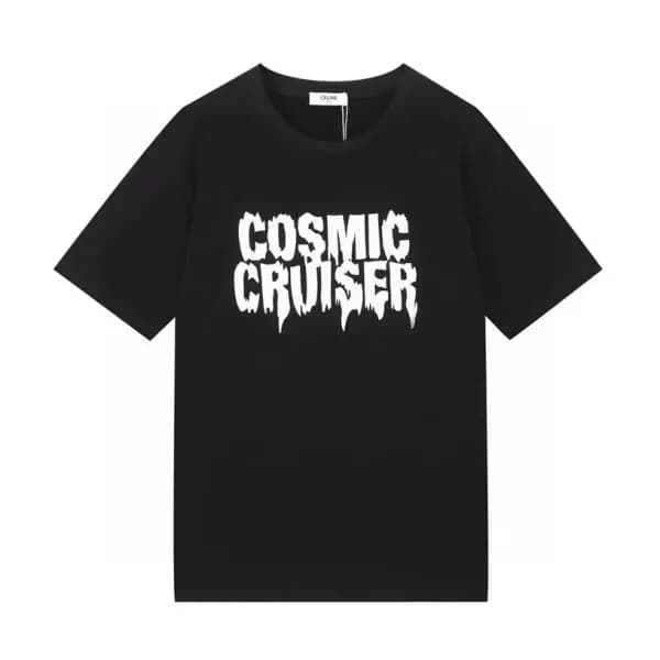 셀린느 남성 크루넥 블랙 반팔티 - Mens Black Tshirts - cel0220x - 1
