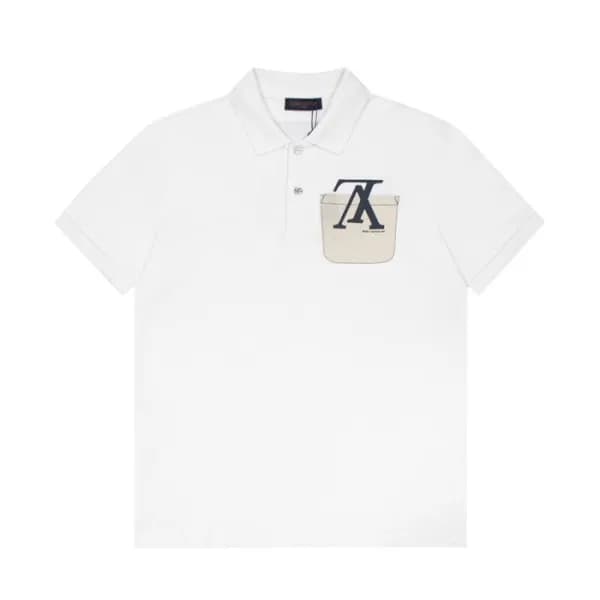 루이비통 남성 폴로 화이트 반팔티 - Mens White Tshirts - lou04095… - 1