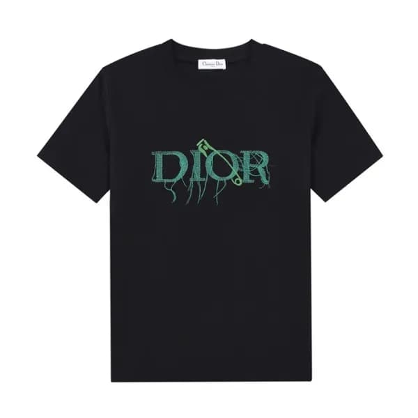 디올 남성 크루넥 블랙 반팔티 - Mens Black Tshirts - dio01765x - 1