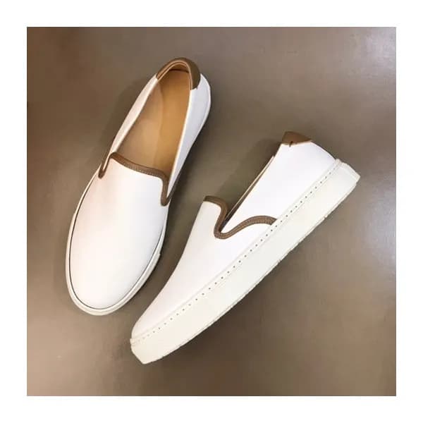 에르메스 남성 모던 화이트 로퍼 - Mens White Loafer - her0770x - 1