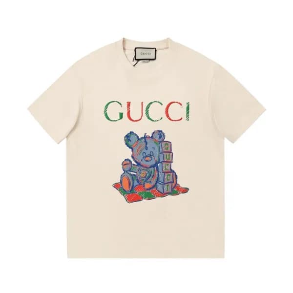 구찌 남성 아이보리 크루넥 반팔티 - Mens Ivory Tshirts - guc04848… - 1