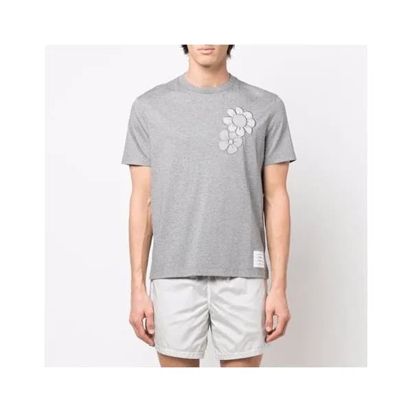 톰브라운 남성 그레이 크루넥 반팔티 - Mens Gray Tshirts - thom0157… - 1