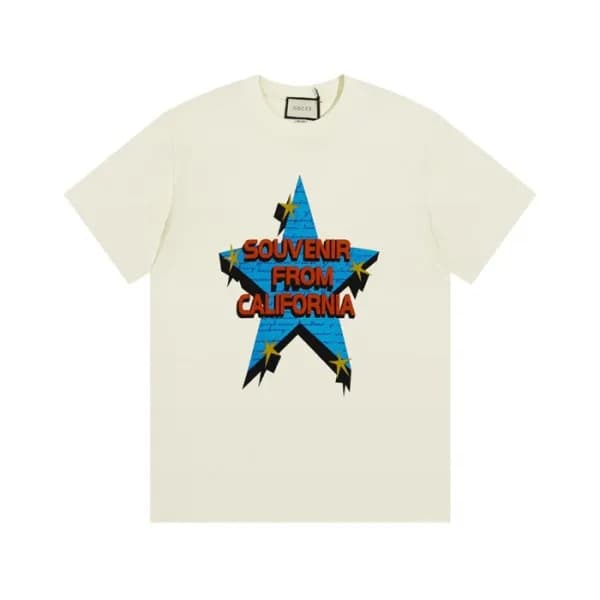 구찌 남/녀 아이보리 크루넥 반팔티 - Unisex Ivory Tshirts - guc04… - 1