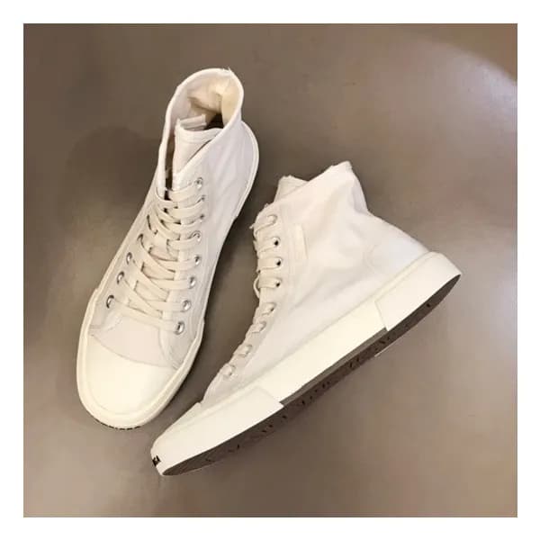 발렌시아가 남/녀 클래식 화이트 하이탑 스니커즈 - Unisex White Sneakers… - 1