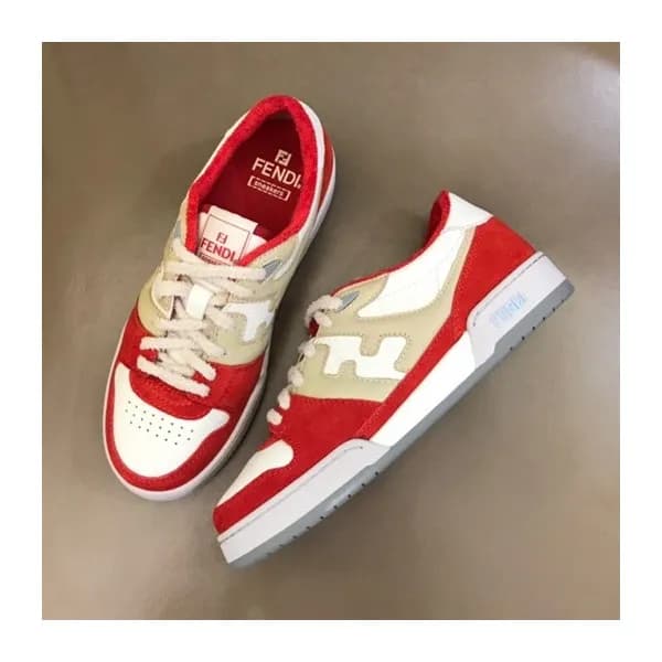 펜디 남성 Match 레드 스니커즈 - Mens Red Sneakers - fen01250… - 1