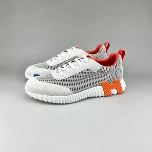 에르메스 남성 클래식 오렌지 스니커즈 - Mens Orange Sneakers - her0… - 1