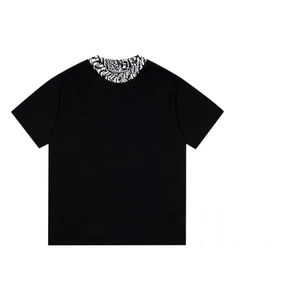 펜디 남성 블랙 크루넥 반팔티 - Mens Black Tshirts - fen01257x - 1