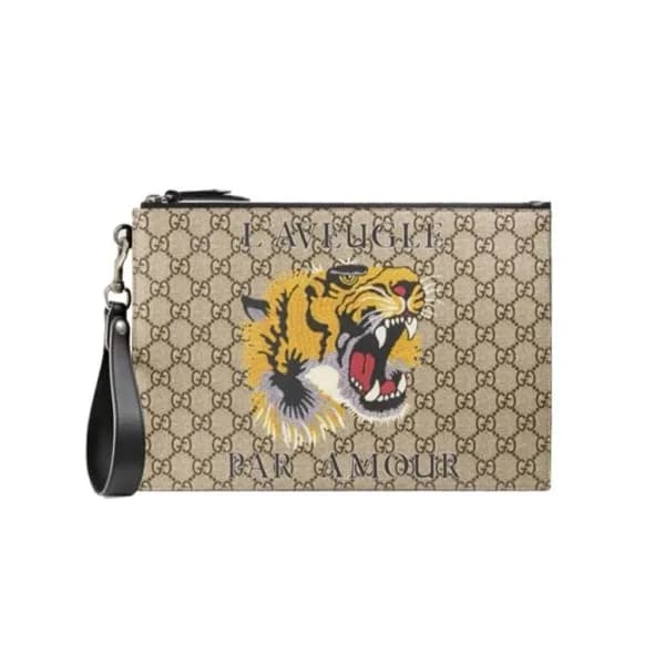 구찌 남/녀 GG 브라운 클러치 - Gucci Unisex Brown Clutch - gu… - 1