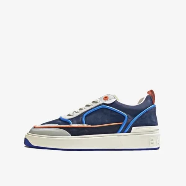 발망 남성 트렌디 네이비 스니커즈 - Balmain Mens Navy Sneakers - … - 1