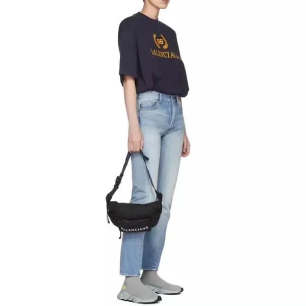 발렌시아가 남성 블랙 힙색 - Balenciaga Mens Black Hip Sack - … - 1