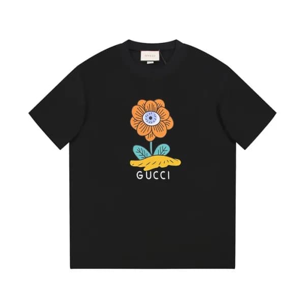 구찌 남/녀 블랙 크루넥 반팔티 - Gucci Unisex Black Short sleev… - 1