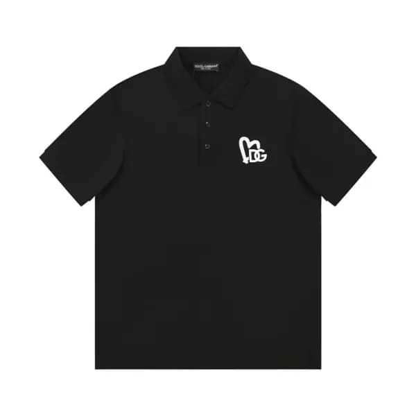 돌체앤가바나 남성 블랙 폴로 반팔티 - Dolce&Gabbana Mens Black Tsh… - 1