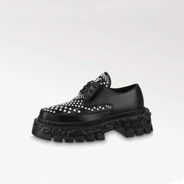 루이비통 남성 블랙 로퍼 - Louis vuitton Mens Black Loafer - … - 1
