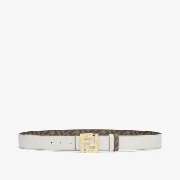 펜디 남성 시그니처 양면 화이트 벨트 - Fendi Mens White Belts - fe… - 1