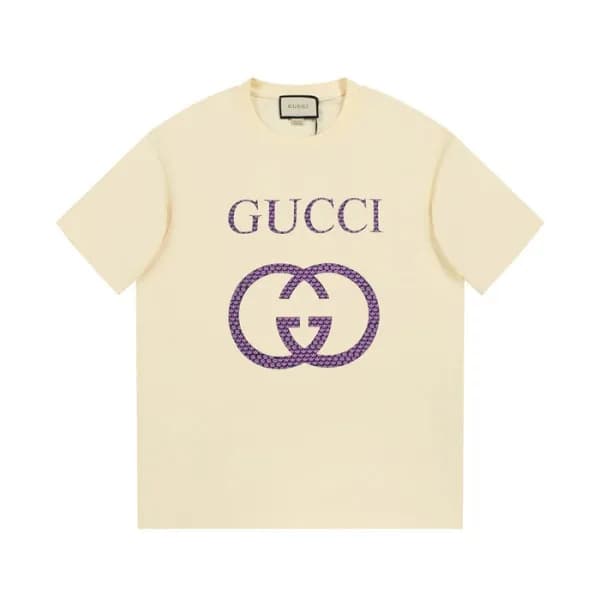 구찌 남/녀 아이보리 크루넥 반팔티 - Gucci Unisex Ivory Short sle… - 1