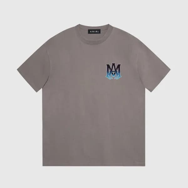 아미리 남성 그레이 크루넥 반팔티 - Amiri Mens Gray Short sleeved… - 1
