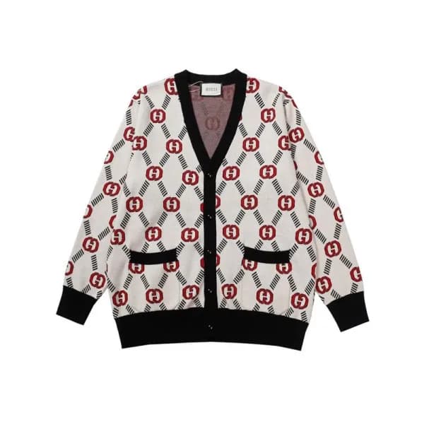 구찌 남성 브이넥 블랙 가디건 - Gucci Mens Black Cardigan - gu1… - 1