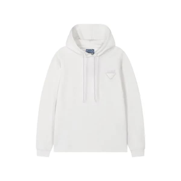 프라다 남성 캐쥬얼 화이트 후드티 - Prada Mens White Hoodie - pr6… - 1