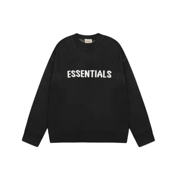 피어오브갓 남성 크루넥 블랙 니트 - Fear of god Mens Black Knits … - 1