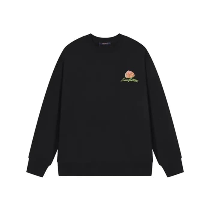 루이비통 남성 블랙 맨투맨 - Louis vuitton Mens Black Tshirt… - 1