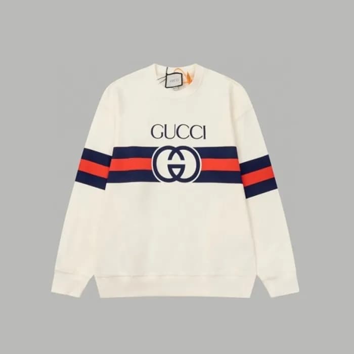 구찌 남성 베이직 아이보리 맨투맨 - Gucci Mens Ivory Tshirts - gu… - 1