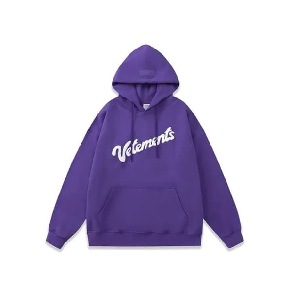 베트멍 남성 퍼플 후드티 - Vetements Mens Purple Hoodie - vec… - 1