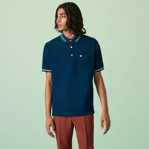 구찌 남성 그린 폴로 반팔티 - Gucci Mens Green Short sleeved T… - 1
