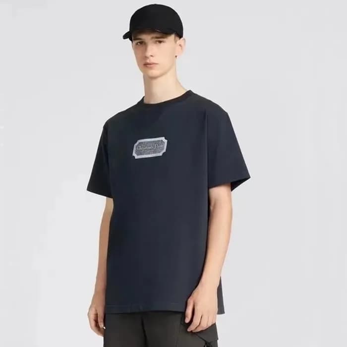 디올 남성 블랙 반팔 티셔츠 - Dior Mens Black Tshirts - dic284… - 1