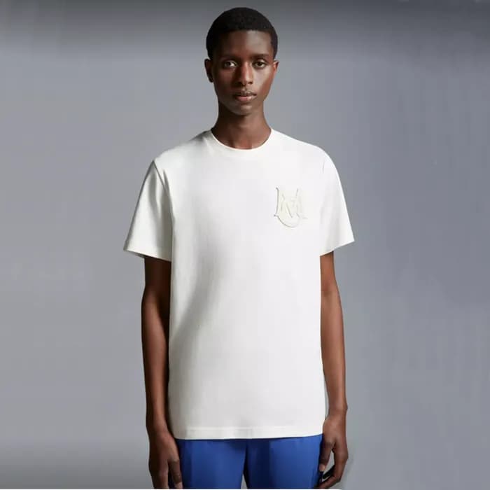 몽클레어 남성 화이트 반팔 티셔츠 - Moncler Mens White Tshirts - … - 1