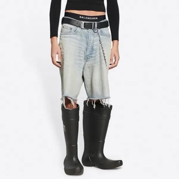 발렌시아가 남성 블루 반바지 - Balenciaga Mens Blue Half-pants … - 1