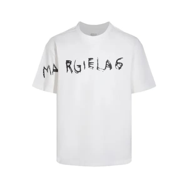 메종 마르지엘라 남/녀 화이트 반팔 티셔츠 - Maison Margiela Unisex W… - 1