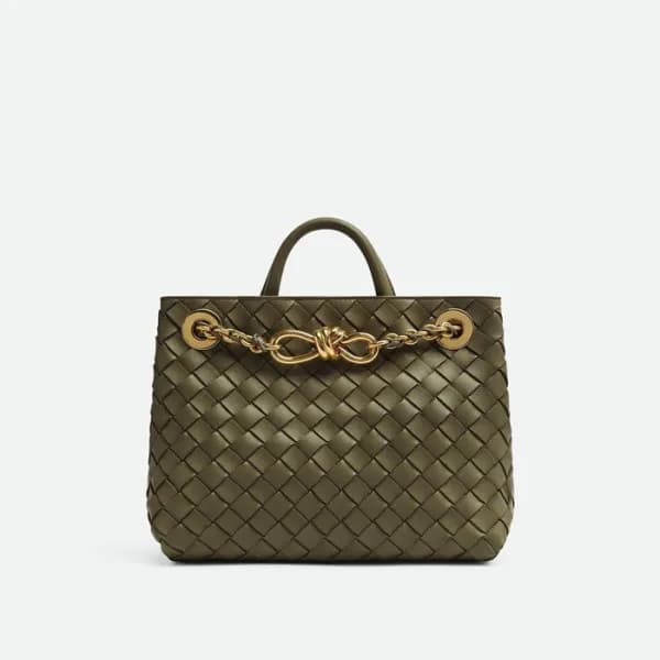 보테가베네타 여성 다크그린 미디엄 안디아모 - Bottega Veneta Womens An… - 1