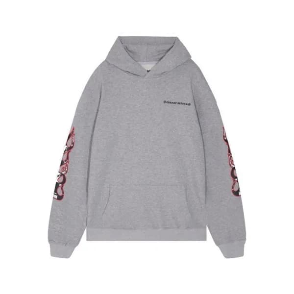 크롬하츠 남성 그레이 후드티 - Chrom hearts Mens Gray Hoodie - … - 1