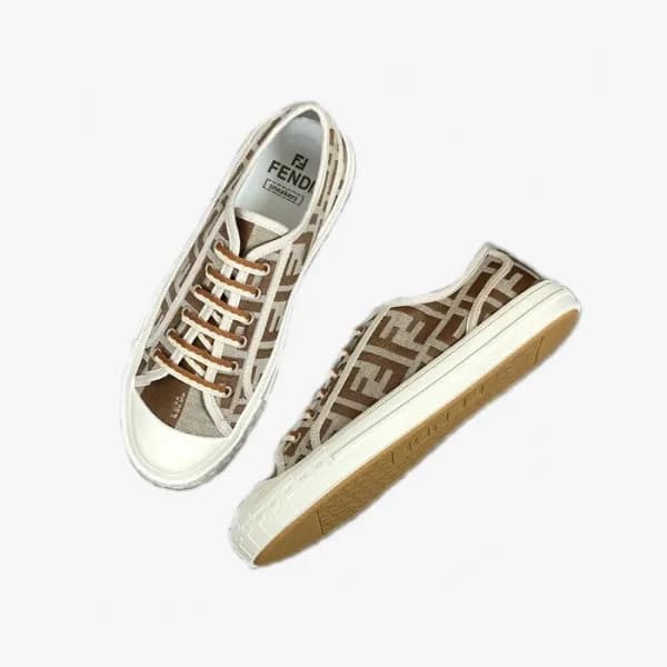 펜디 남/녀 브라운 스니커즈 - Fendi Unisex Brown Sneakers - fe… - 1