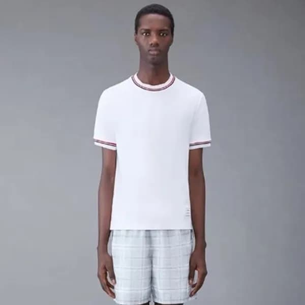 톰브라운 남성 크루넥 반팔티 - Thom Browne Mens Tshirts - thc11… - 1