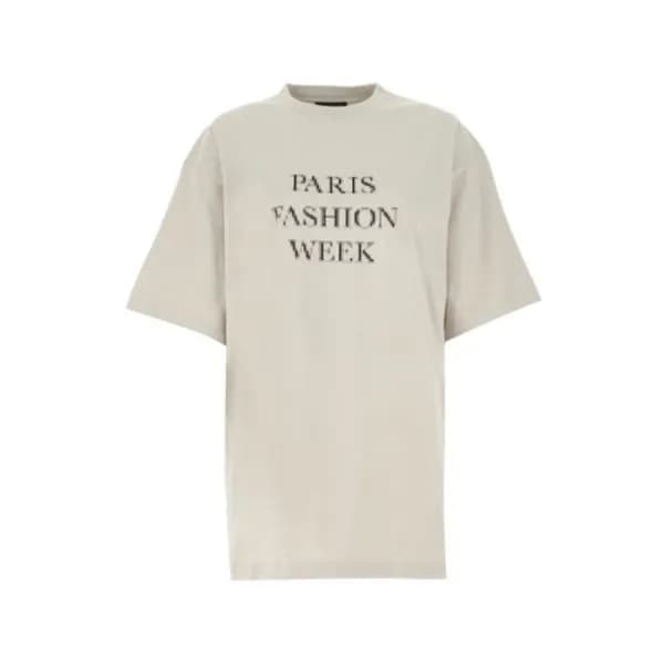 발렌시아가 남성 베이지 반팔 티셔츠 - Balenciaga Mens Beige Tshirt… - 1