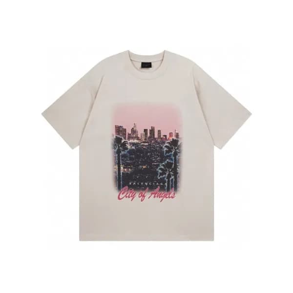 발렌시아가 남성 라운드 반팔 티셔츠 - Balenciaga Mens Round Tshirt… - 1
