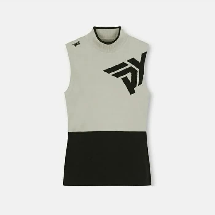 PXG 여성 빅 로고 니트 베스트 - gol1783x - 1