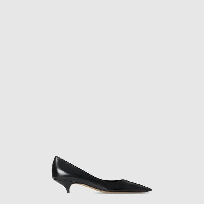 더 로우 여성 가죽 키튼 힐 - The Row Leather Kitten Heel - th… - 1