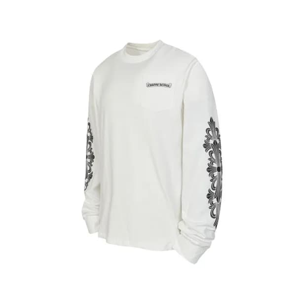 크롬하츠 남성 라운드 긴팔티 - Chrome Hearts Mens Round Tshirt … - 1