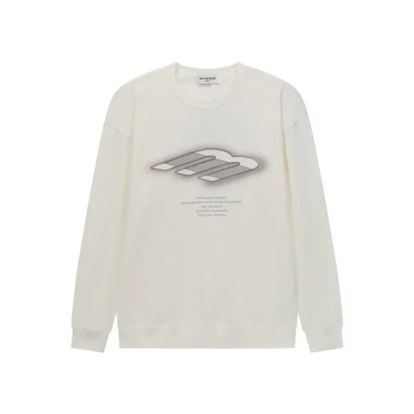 발렌시아가 남성 라운드 긴팔티 - Balenciaga Mens Round Tshirt - … - 1