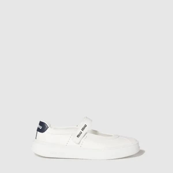 미우미우 여성 가죽 메리 제인 발레리나 - Miumiu Womens Leather Mary… - 1